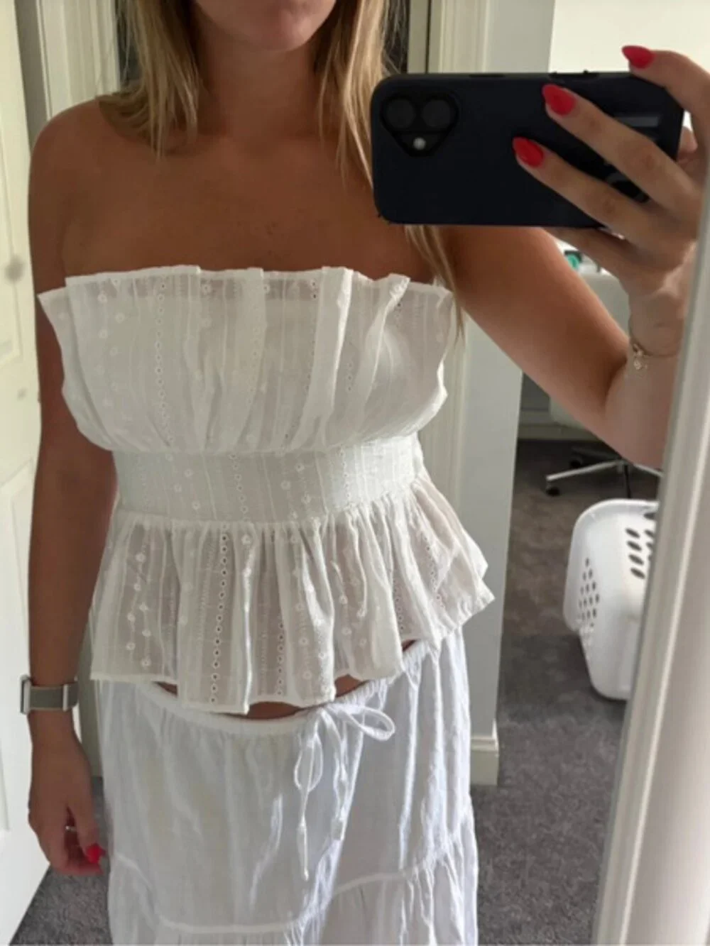 White strapless top - Picture 1 of 3